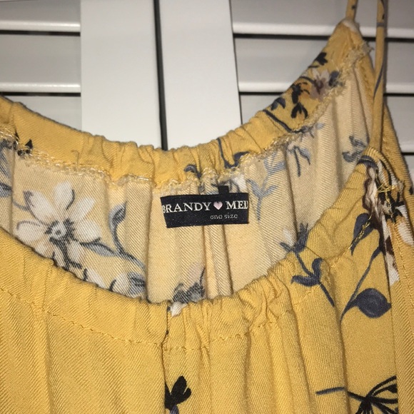 RARE Brandy Melville Yellow Floral Blanche Romper - Picture 2 of 3